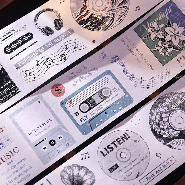 6cm*200cm Vintage Echoes Die Cutting Washi/PET Tape