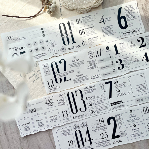 6cm*100cm Number arrangement PET Tape