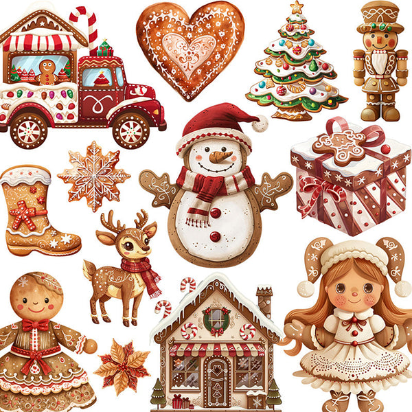 20PCS Christmas gingerbread house sticker