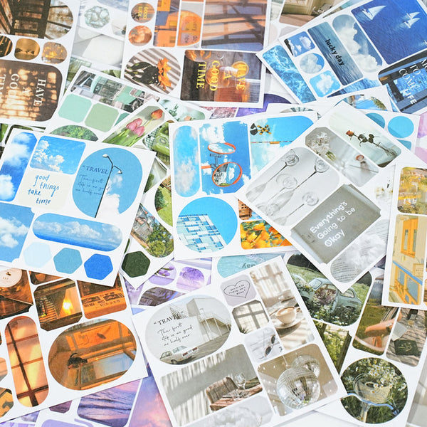40PCS The Wind at the Crossroads Series sticker book