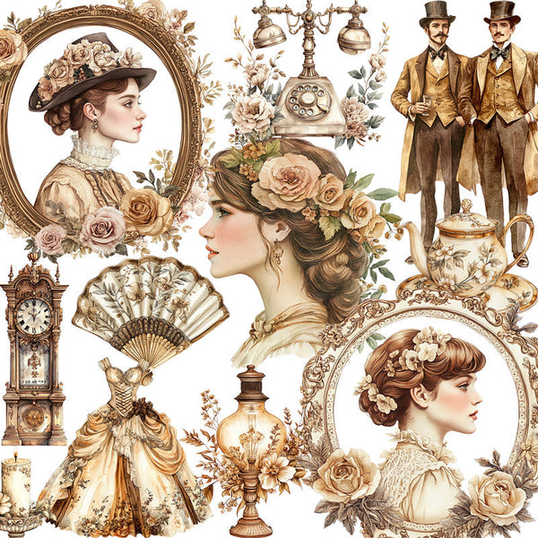 20PCS Vintage Rococo Sticker