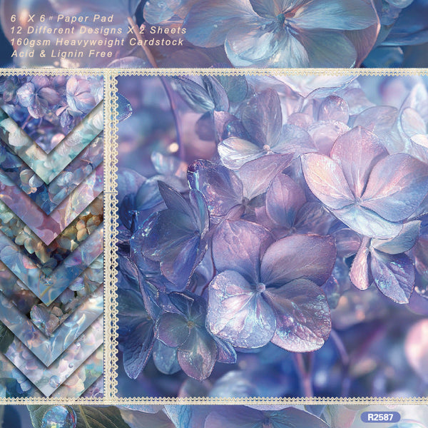 24PCS Blooming flowers background paper