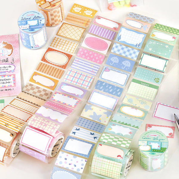 Light Color Fragments Series Die Cutting Writing Paper Tape