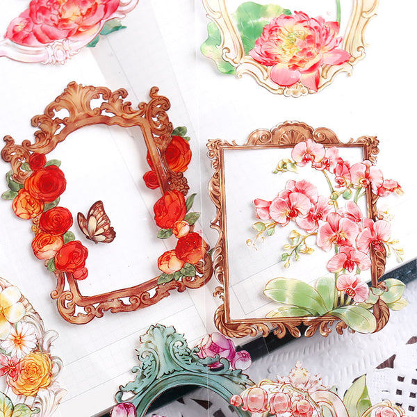 6cm*90cm Vintage floral border PET tape