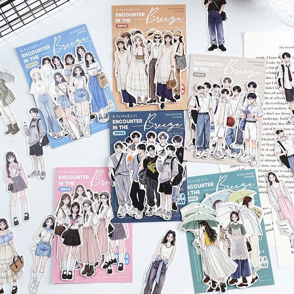 20PCS Encounter in the Wind Series sticker