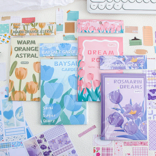 20PCS Half sugar diary series sticker book