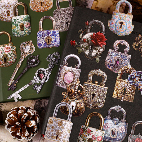 30PCS Lock and key series sticker