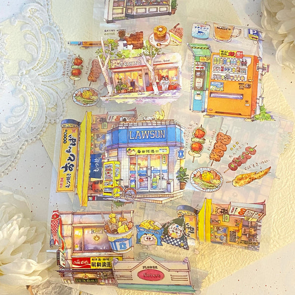 Whole Roll 7.5cm*10m Street corner time PET Tape
