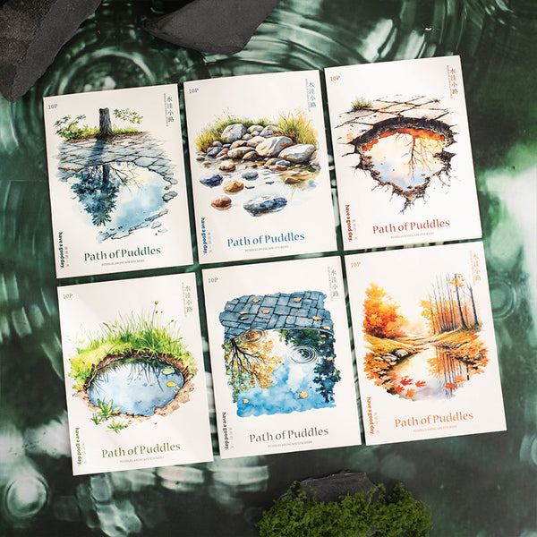 10PCS Path of puddles Series sticker