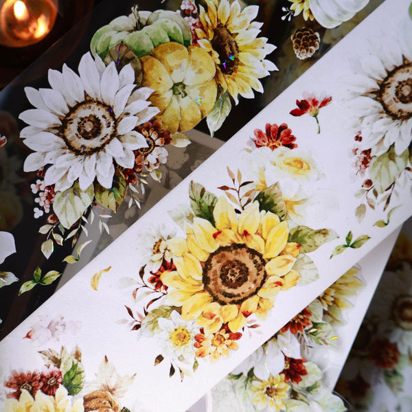 5.5cm*100cm Golden wheat field Washi/PET/Shell Light PET Tape
