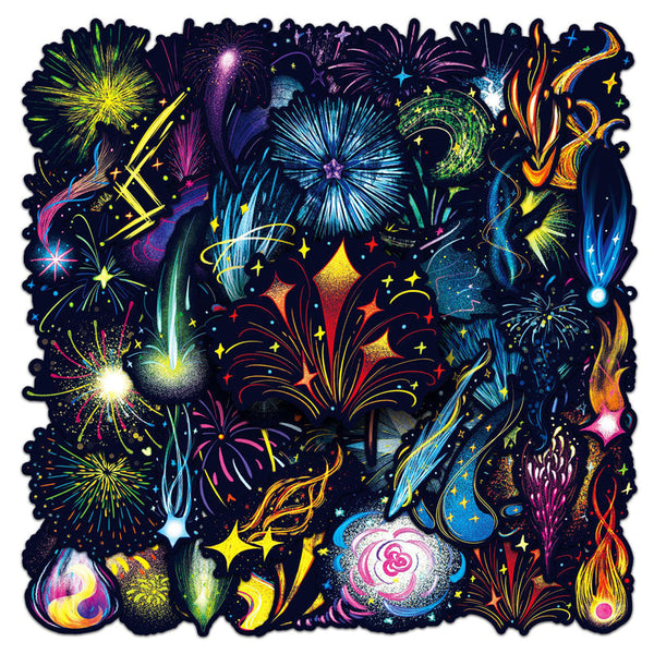 50PCS Fireworks Sticker