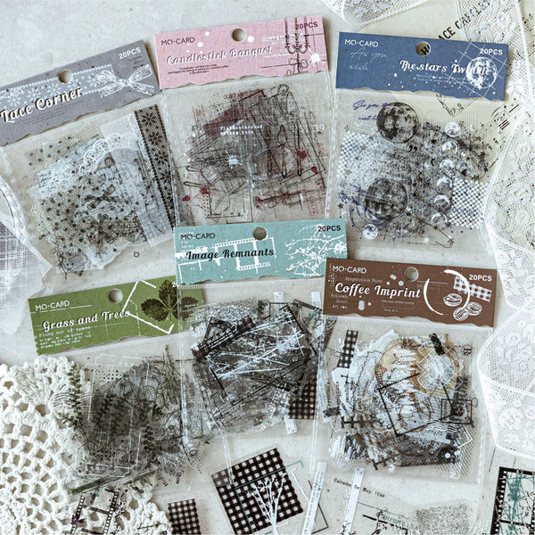 20PCS Hazy Traces Series sticker