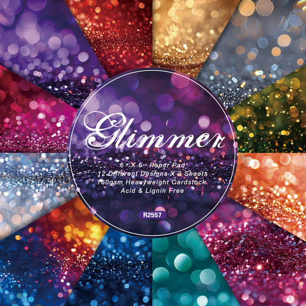 24PCS Glimmer material paper