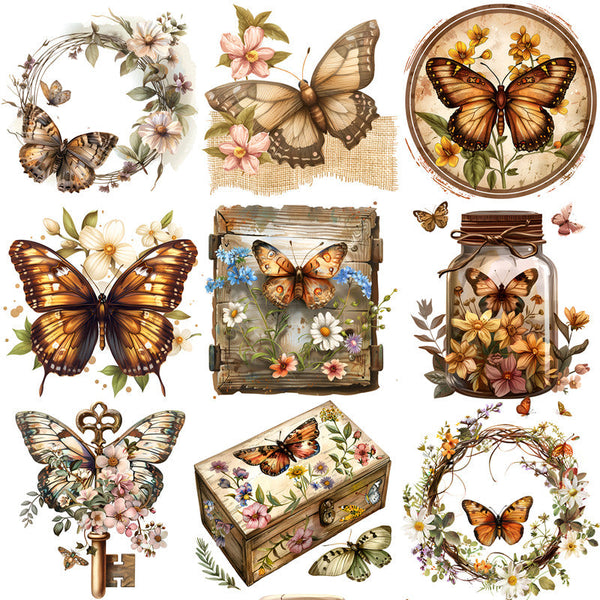 20 piezas de pegatinas decorativas de mariposas