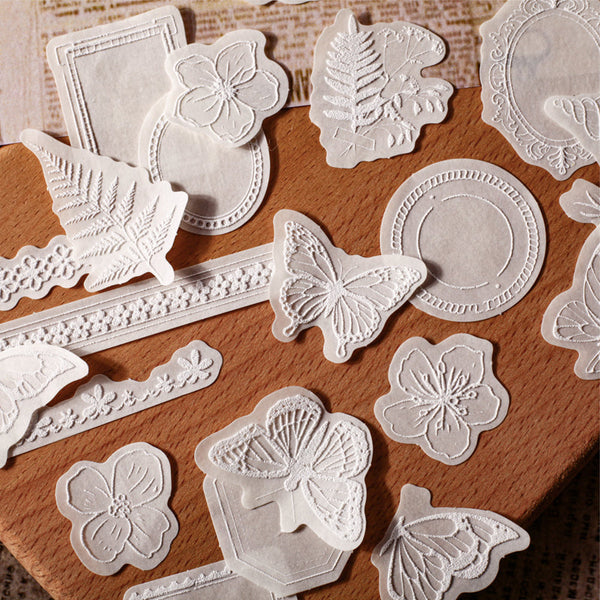 10PCS White Mist Series sticker