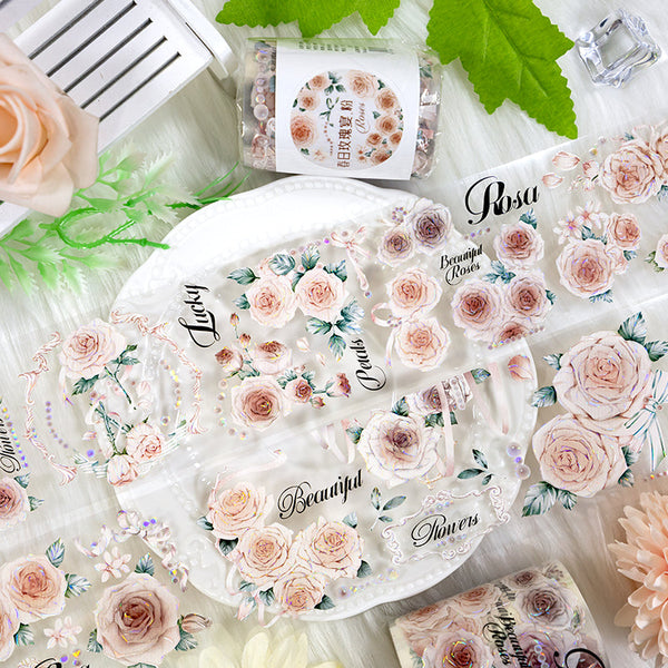 Pink Spring rose feast Shell Light PET Tape