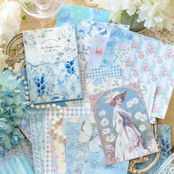50PCS Cool Breeze flower series material paper