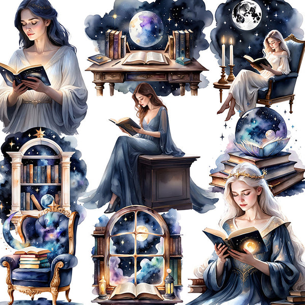 12PCS The starry sky sticker