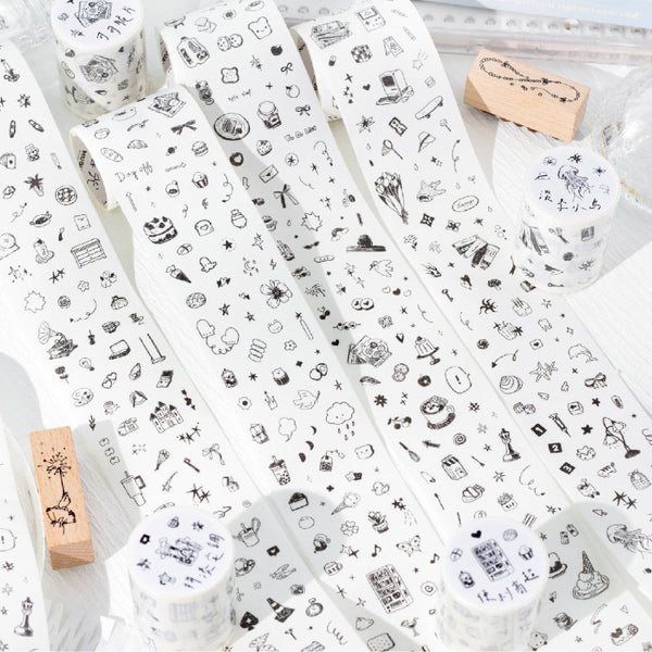 Mini Graffiti Series Die Cutting Washi Tape