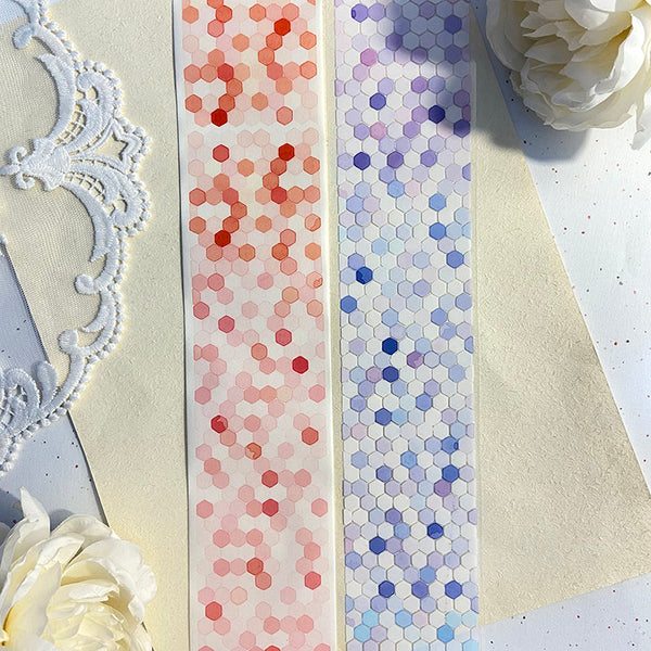 Ganze Rolle 6 cm x 5 m Washi/PET-Klebeband für Aquarellfarben