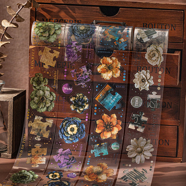 Flower Shadow Fragments Series Die Cutting PET Tape