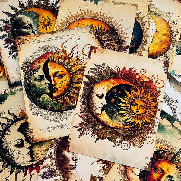 16PCS Retro Sun God note paper