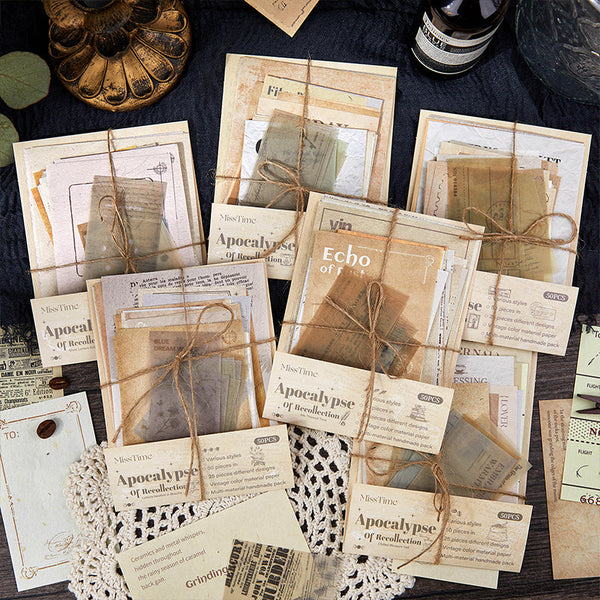 50PCS Reminiscence Revelation Series material paper