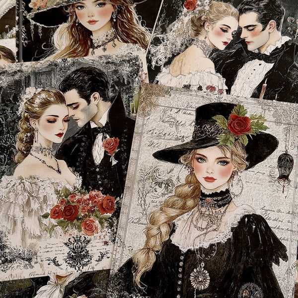 20PCS Romantic wedding background paper
