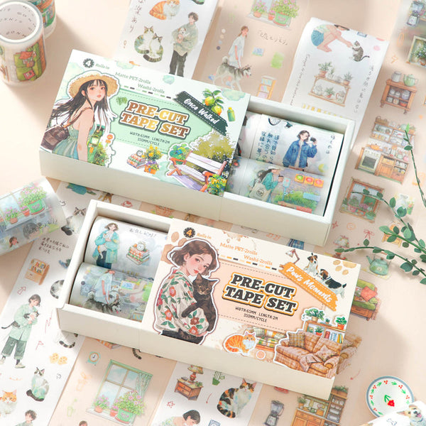 Surprise Times Series Die Cutting Washi/Fog PET Tape Set