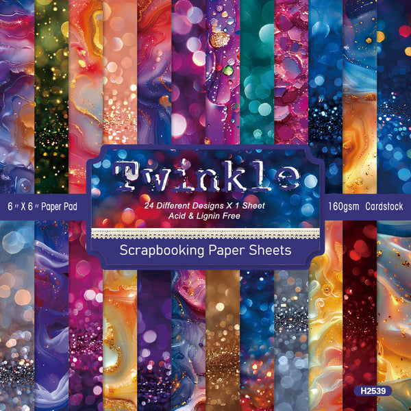 24PCS Twinkle background paper