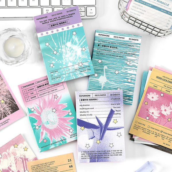 50PCS Starlight Moment Series material paper